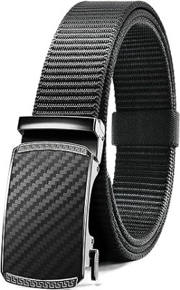 图片 A CHAOREN Ratchet Belts for Men - Casual Web Nylon Mens Belt 1 3/8" - Adjustable and Durable for Jeans